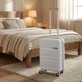 TraveLux Voyager kabinbőrönd keményfedeles 55x40x20 cm szürke
