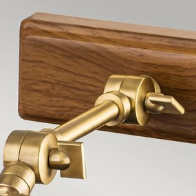 Elstead WINCHFIELD-PLM-AB-OAK - Képmegvilágító WINCHFIELD 2xE14/40W/230V tölgy