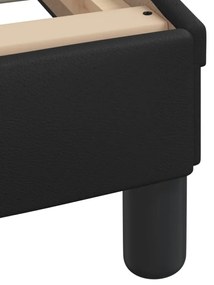 fekete műbőr ágykeret Dover 90x190 cm