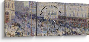 Kép - Camille Pissarro, The Place du Havre, reprodukciók (órával) (90x30 cm)