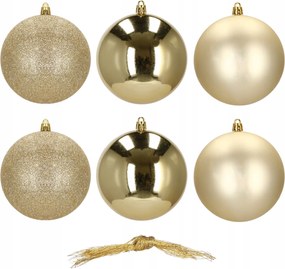 KarĂĄcsonyfadĂsz Nagy KarĂĄcsonyfadĂsz 6db-os 10cm Arany DekorĂĄciĂł Szett