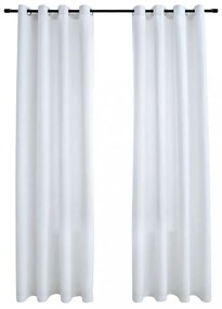 2 db törtfehér sötétítőfüggöny fémgyűrűkkel 140 x 175 cm