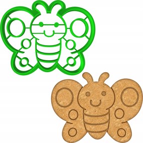 Húsvéti Forma Mézeskalács lyukasztó Húsvéti pillangó 8cm