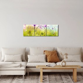 Kép - Réti virágok (órával) (90x30 cm)