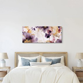 Kép - Akvarell virágok (120x50 cm)