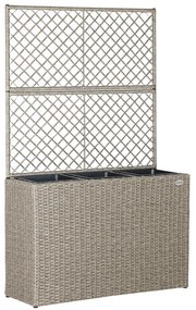 Casaria® Virág box fonott betéttel - krém