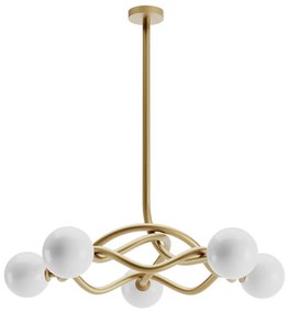 Redo 01-3258 - CONFUSIO rudas csillár 5xE14/28W/230V, átmérő 96 cm, arany