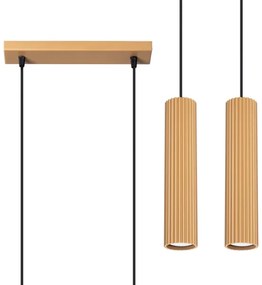 Sollux SL.1555 - Csillár zsinóron KARBON 2xGU10/10W/230V arany