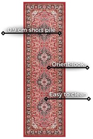 Skazar Isfahan piros futószőnyeg, 80 x 250 cm - Nouristan