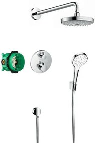 Zuhanyrendszer Hansgrohe Ecostat vakolat alatti résszel együtt króm 27295000