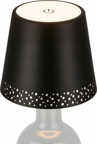 Briloner Led újratölthető asztali lámpa, Usb-c, 280 lm, fekete, IP44