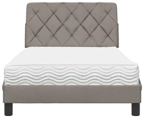 tópszínű szövet ágy matraccal 100x200 cm