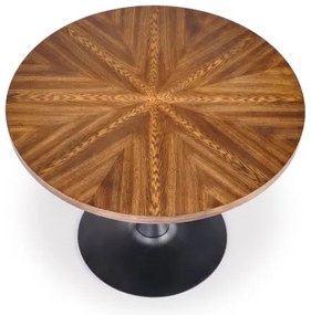 Étkezőasztal CARMELO 75 x 100 cm fekete/barna