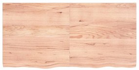 világosbarna kezelt tömör tölgyfa asztallap 120x60x(2-4) cm