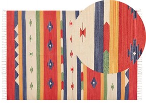 Színes kilim pamutszőnyeg 140 x 200 cm ALAPARS Beliani