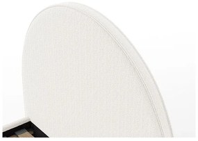 Fehér kárpitozott ágyneműtartós franciaágy ágyráccsal 140x200 cm Moon – Vipack