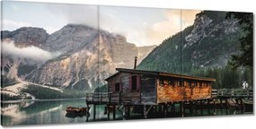 Festmények 210x100 Hegyi kikötő Csónakok