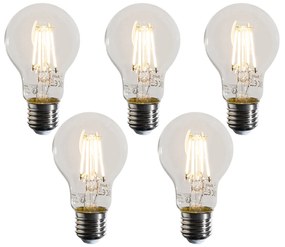 5 darabos E27 dimmelhető LED izzókészlet A60 átlátszó 4W 470 lm 2700K