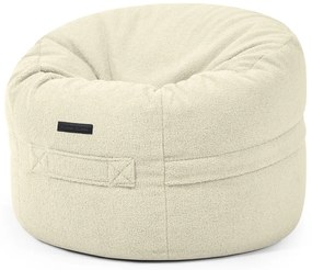 Krémszínű buklé gyerek babzsákfotel Roll 80 – SLOWDOWN