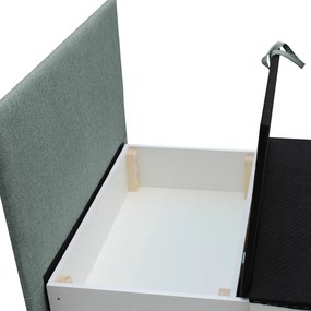Kihúzható fotel tárhellyel, mentol, FLIK