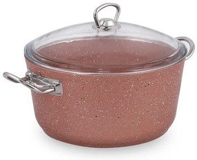 Classic rózsaszín alumínium edény fedővel, ø 24 cm - Güral Porselen