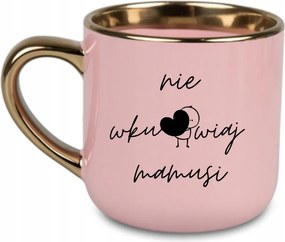 Elegáns bögre, arany kivitel, 400 Rózsaszín