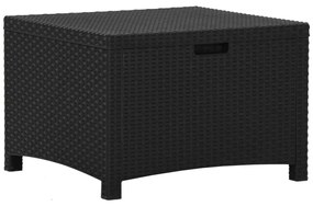 vidaXL grafitszürke PP rattan kerti tárolóláda 60 x 54 x 41 cm