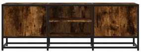 füstös tölgy színű szerelt fa és fém TV-szekrény 120x35x41 cm
