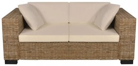 7 darabos kétszemélyes valódi rattan kanapé szett
