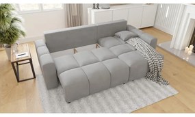 Világosszürke sarokkanapé (variálható) Luki – Ropez