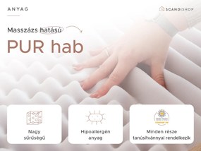 Hab matrac DELUXE  80 x 200 cm Matracvédő: Matracvédő nélkül