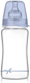 lovi Üvegpalack, 250 ml, gyémántüveg - masnis - kék