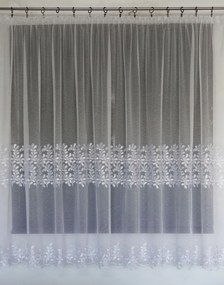 Mg Függöny Arista Enzo fehér Hímzés 300x170 szalaggal