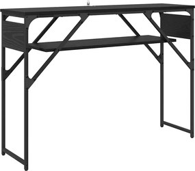 vidaXL Konzolasztal Fekete tölgy 105x30x75cm Faanyag