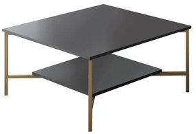 Dohányzóasztal Gold Line - Anthracite, Black