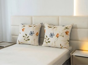 Mikroflanel párnahuzat GENTLE LEAVES 40x50 cm, krém