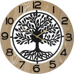 Falióra 60 cm átmérő MDF és fém életfa mintával