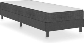 vidaXL sötétszürke rugós szövetágy 90 x 200 cm