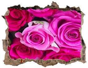 Fali matrica lyuk a falban Egy csokor rózsaszín rózsa nd-k-119338760
