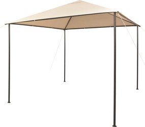 vidaXL bézs kerti acél pavilon vászontetővel 3 x 3 m
