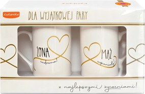 Exkluzív Esküvői Ajándék Porcelán Bögre Szett 2 x 275 ml