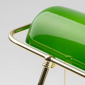 Brilagi - BANK OFFICE asztali lámpa 1xE27/60W/230V arany/zöld