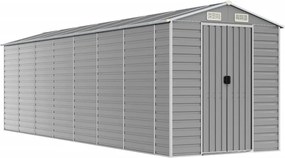 vidaXL világosszürke horganyzott acél kerti fészer 191 x 640 x 198 cm