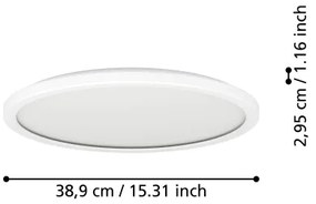 Eglo 901472 -LED RGBW Dimmelhető fürdőszobai lámpa ROVITO 18,5W/230V átm. 38,9cm IP44 fehér