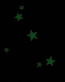 Sötétben világító pamut ágynemű babáknak MAGIC STARS kék Ágyneműhuzat mérete: 40 x 60 cm | 100 x 135 cm