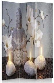 Gario Paraván Buddha gyertyafényben Méret: 110 x 170 cm, Kivitelezés: Klasszikus paraván