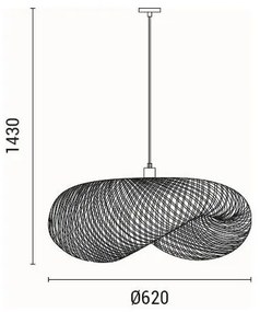 Csillár zsinóron CALYPSO 1xE27/15W/230V bambusz