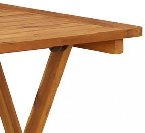 tömör akácfa összecsukható kerti asztal 70 x 70 x 75 cm