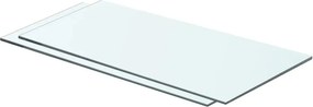 vidaXL 2 db átlátszó üveg paneles polc 60 x 25 cm