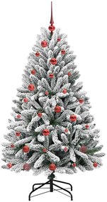 Mű karácsonyfa 150 LED-del Zöld és Fehér 150 cm PVC és fém